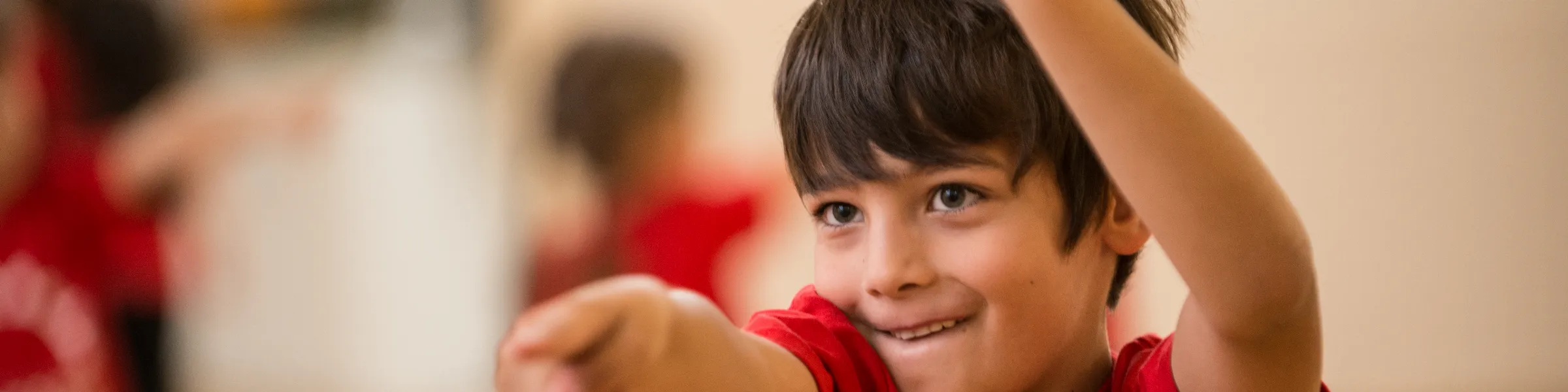 Child acting in drama class